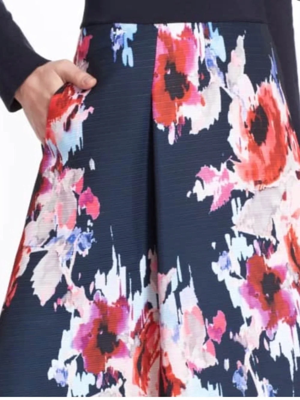 Kate Spade New York Hazy Floral Skirt Textured Pleated Fit & Flare Size 2 NWOT